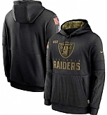 Men's Raiders Nike Black 2020 Salute to Service Sideline Performance Pullover Hoodie,baseball caps,new era cap wholesale,wholesale hats